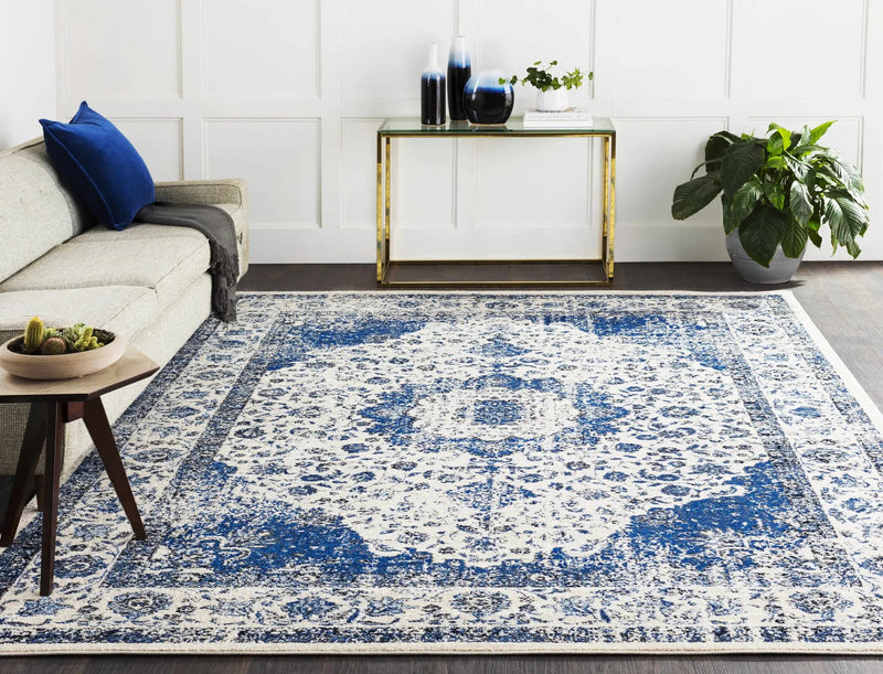 Pitfour Blue White Ceramic Outdoor Vase Set by Boutique Rugs