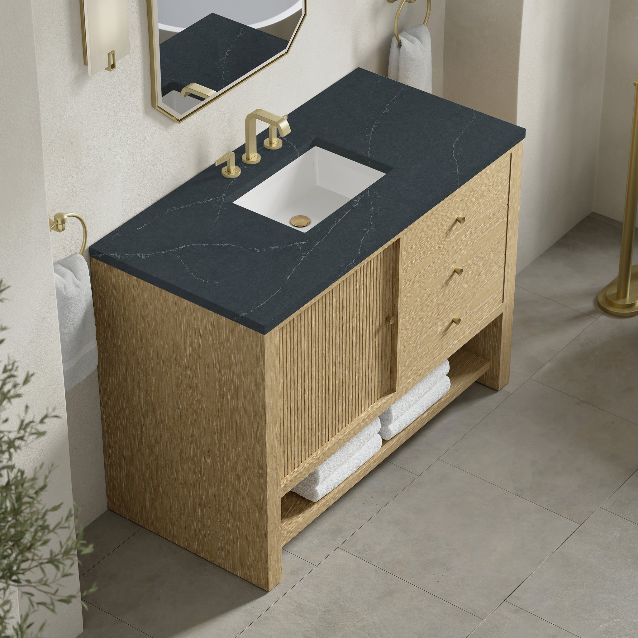 James Martin Marigot 48" Single Bathroom Vanity, Sunwashed Oak, view 35