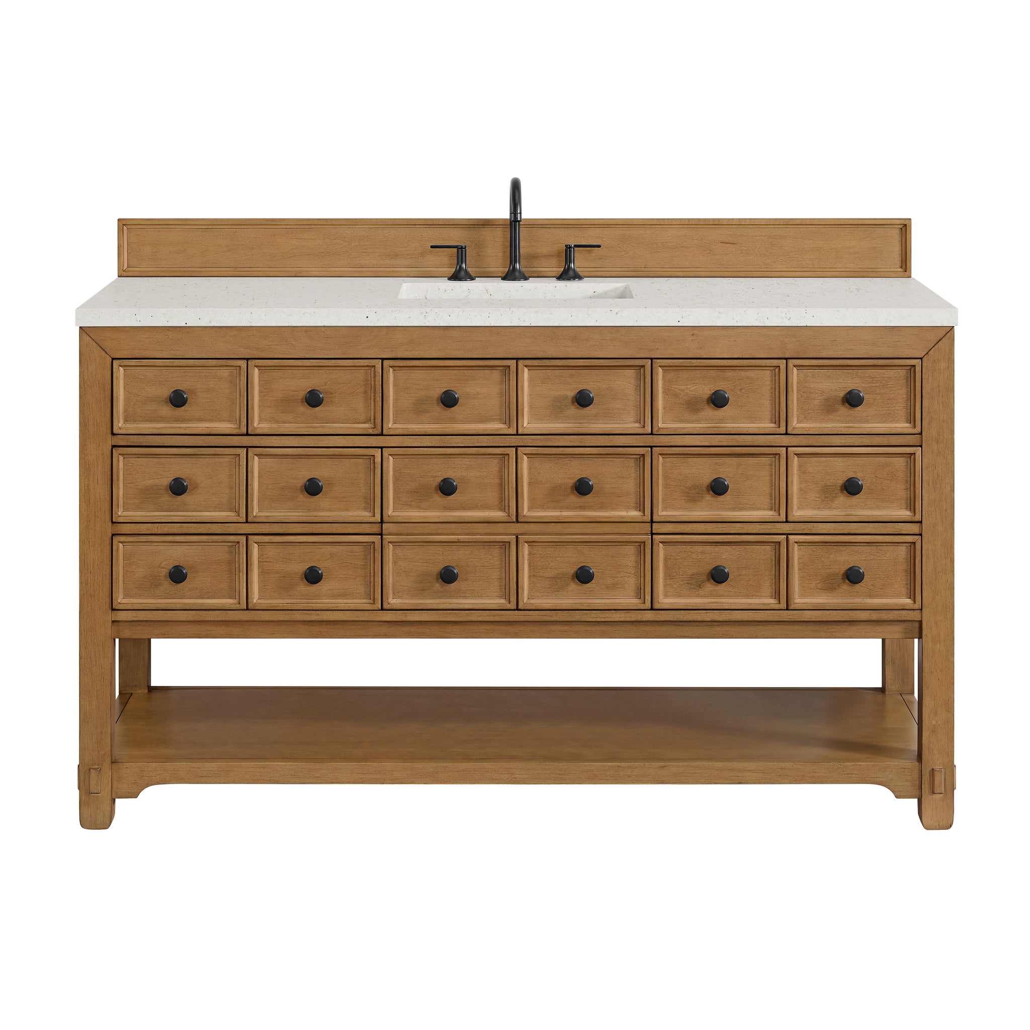 James Martin Malibu 60" Single Bathroom Vanity, Amber Birch, view 26