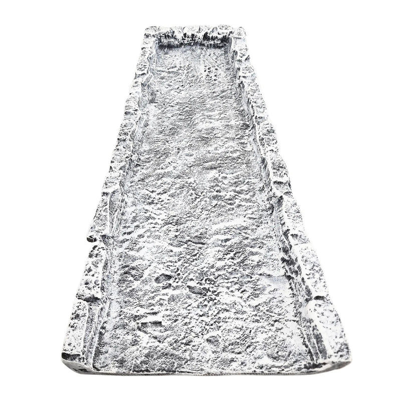 White Stone Rock 24-in Cast Aluminum Downspout Gutter Splash Block by Sharicks