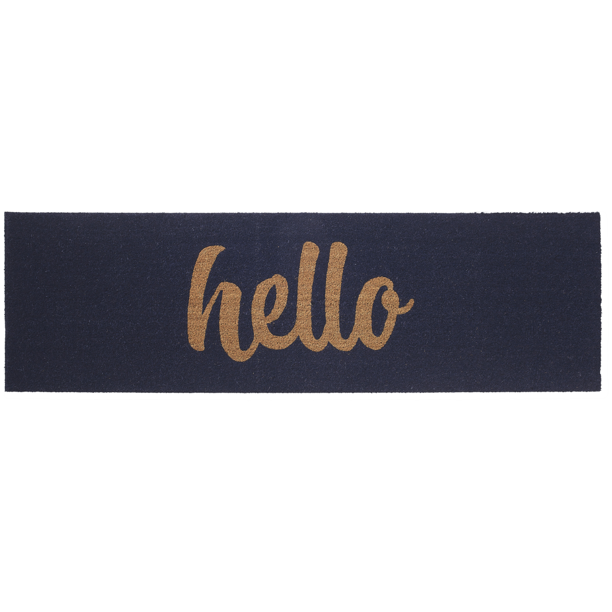 Cursive Hello Dark Blue Coir Doormat, photo 14 of 21