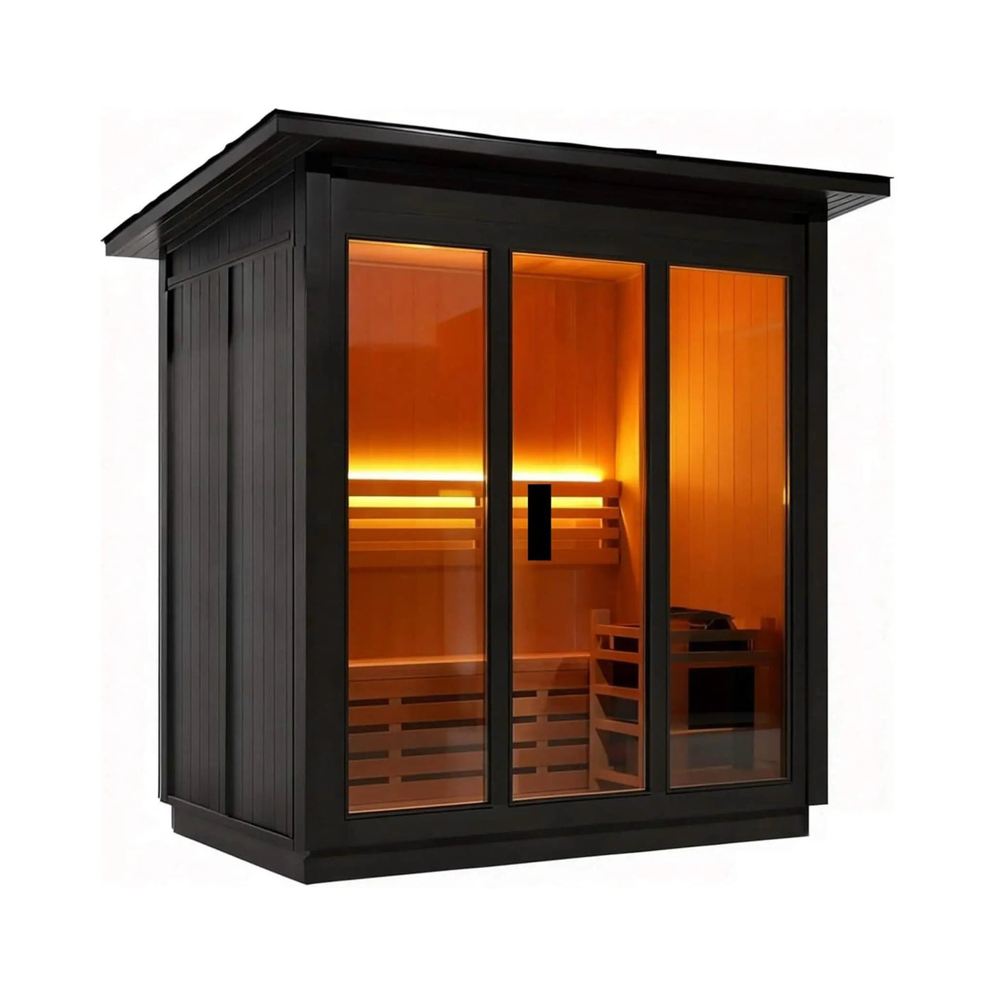 Custom 6-Person Luxury Spruce Outdoor Steam Sauna With Heater And Stones [Made-To-Order] (SAK20378) by SAKSBY WHOLESALE