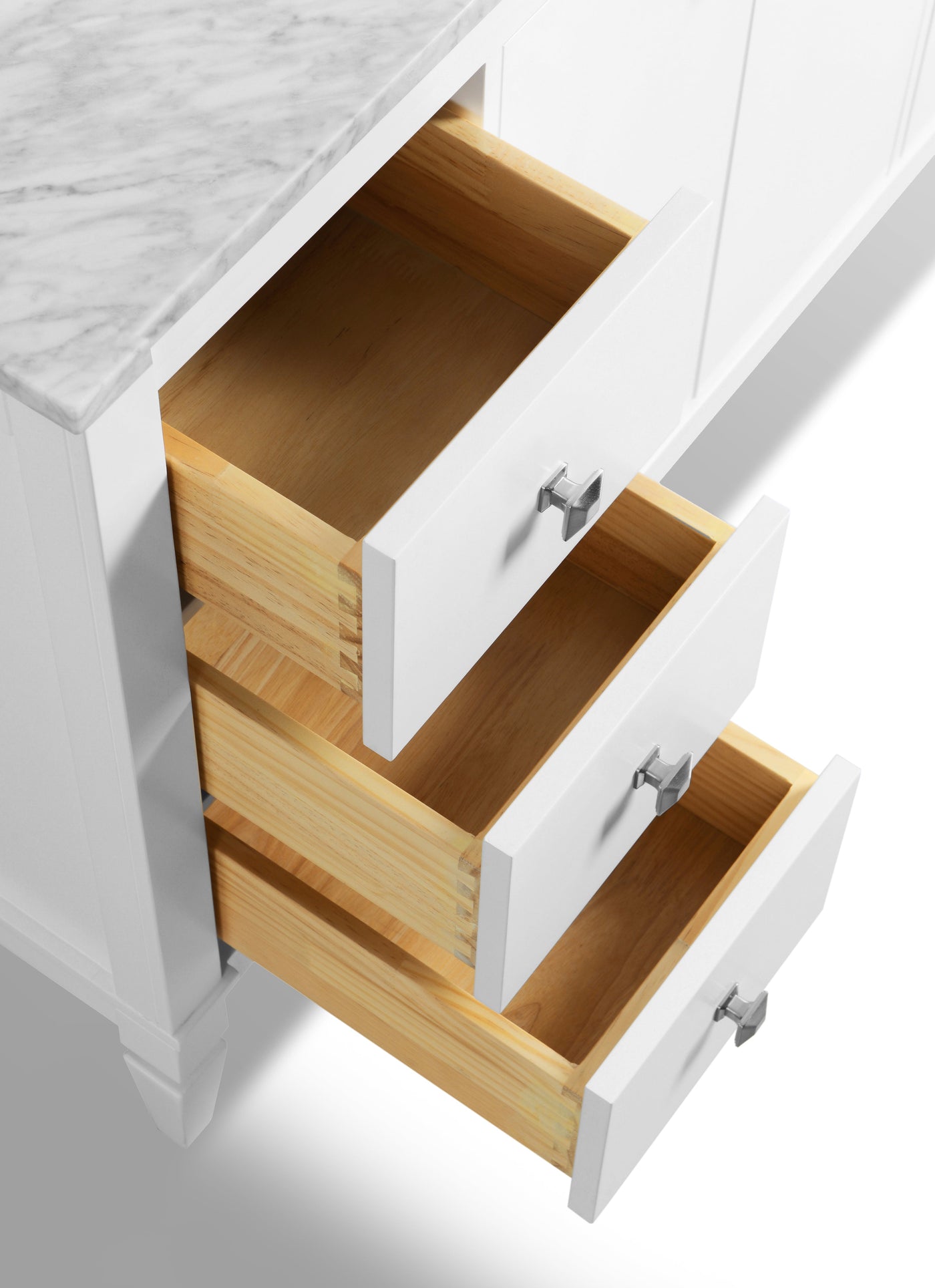 Kayleigh Bathroom Vanity with Sink and Carrara White Marble Top Cabinet Set by Ancerre Designs