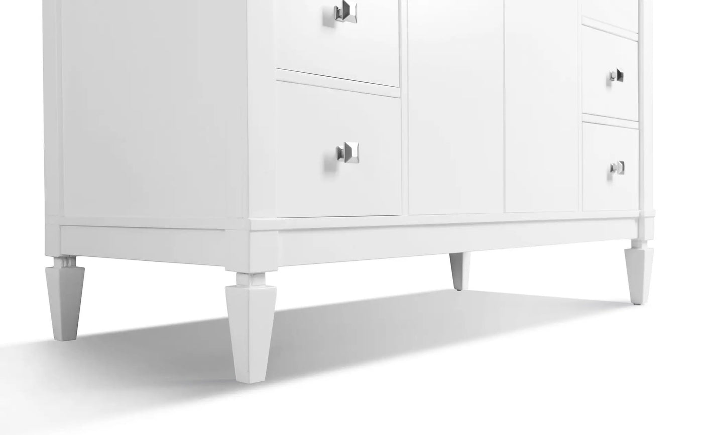 Kayleigh Bathroom Vanity with Sink and Carrara White Marble Top Cabinet Set by Ancerre Designs