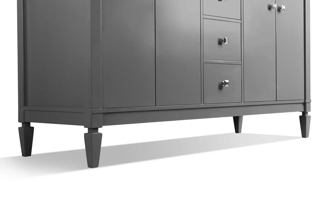 Kayleigh Bathroom Vanity with Sink and Carrara White Marble Top Cabinet Set by Ancerre Designs