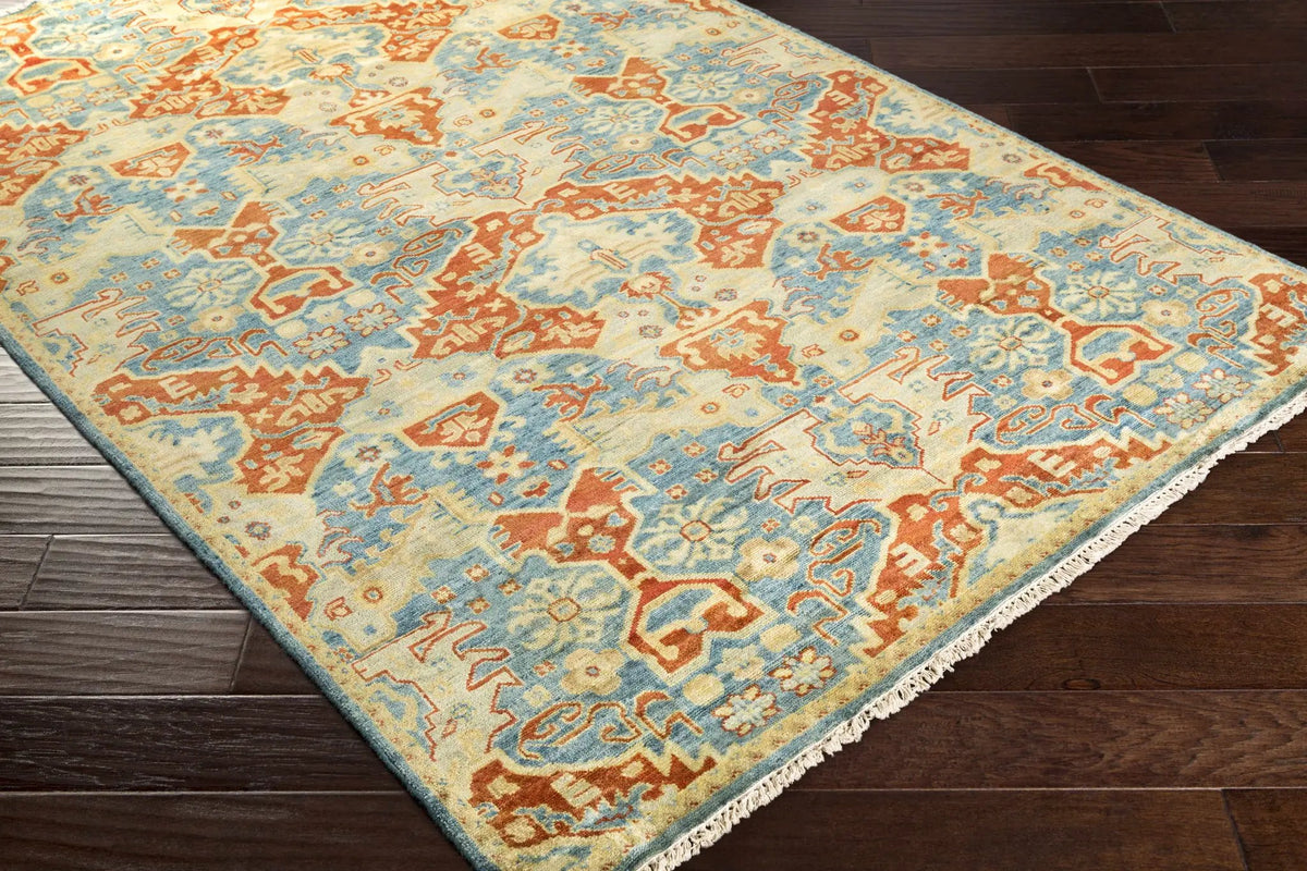 Cutler Cream/Orange Wool Runner Rug - Clearance, photo 2 of 9