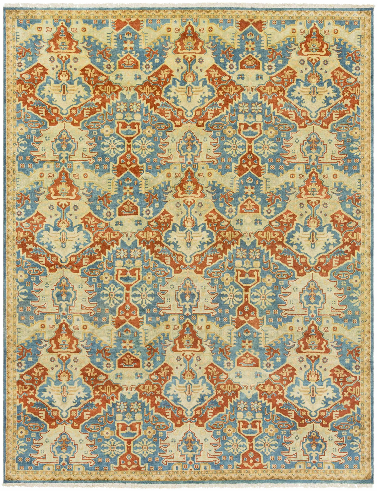 Cutler Cream/Orange Wool Runner Rug - Clearance, photo 8 of 9