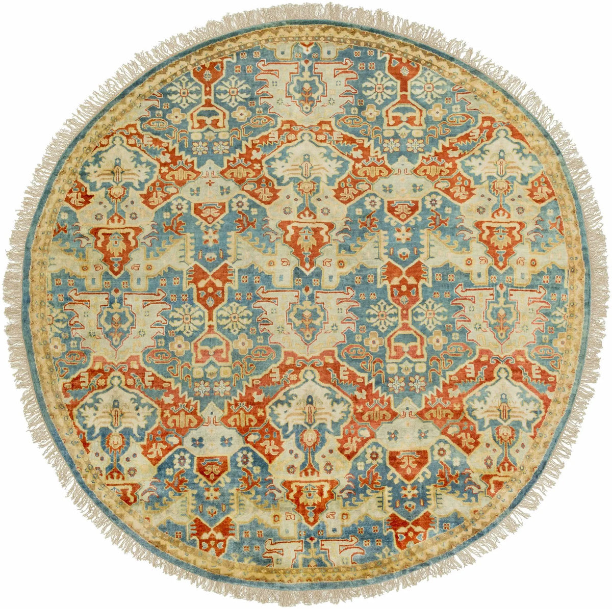 Cutler Cream/Orange Wool Runner Rug - Clearance, photo 7 of 9