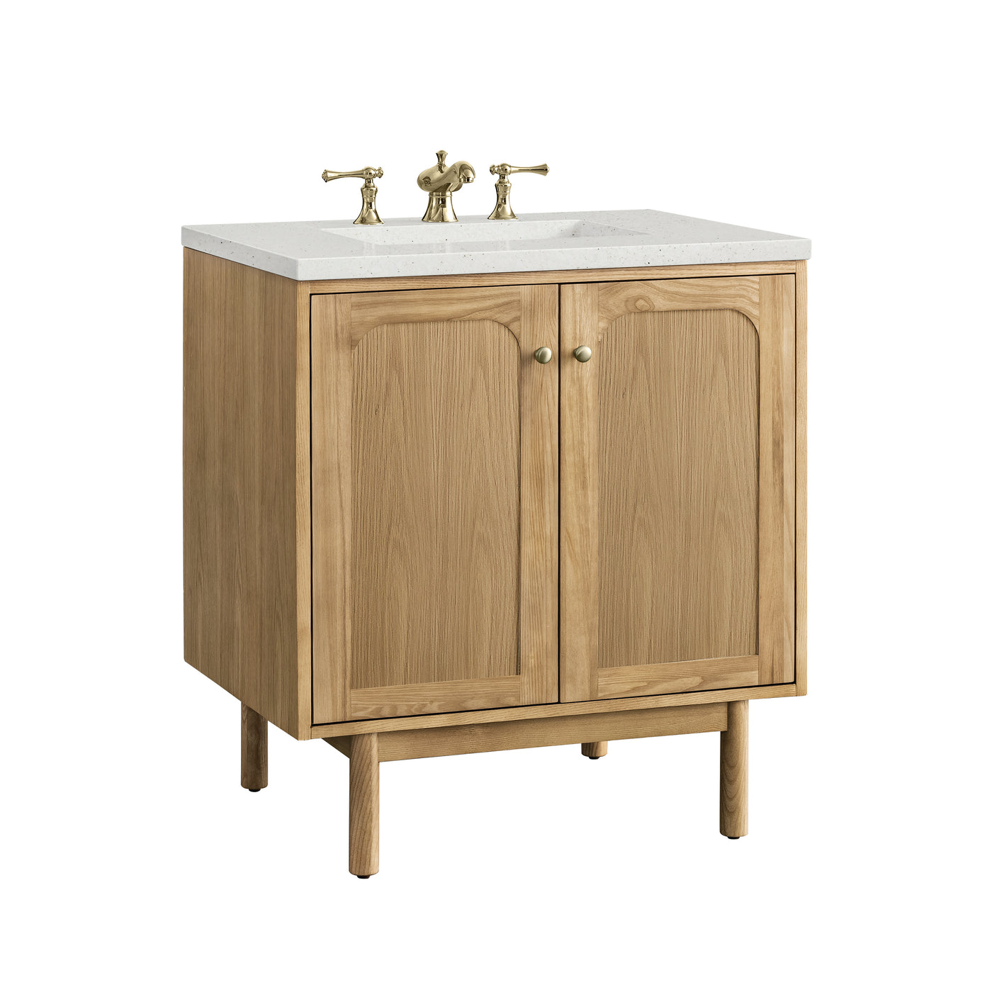 James Martin Laurent 30" Dual Mount Single Bathroom Vanity, Light Natural Oak, view 32