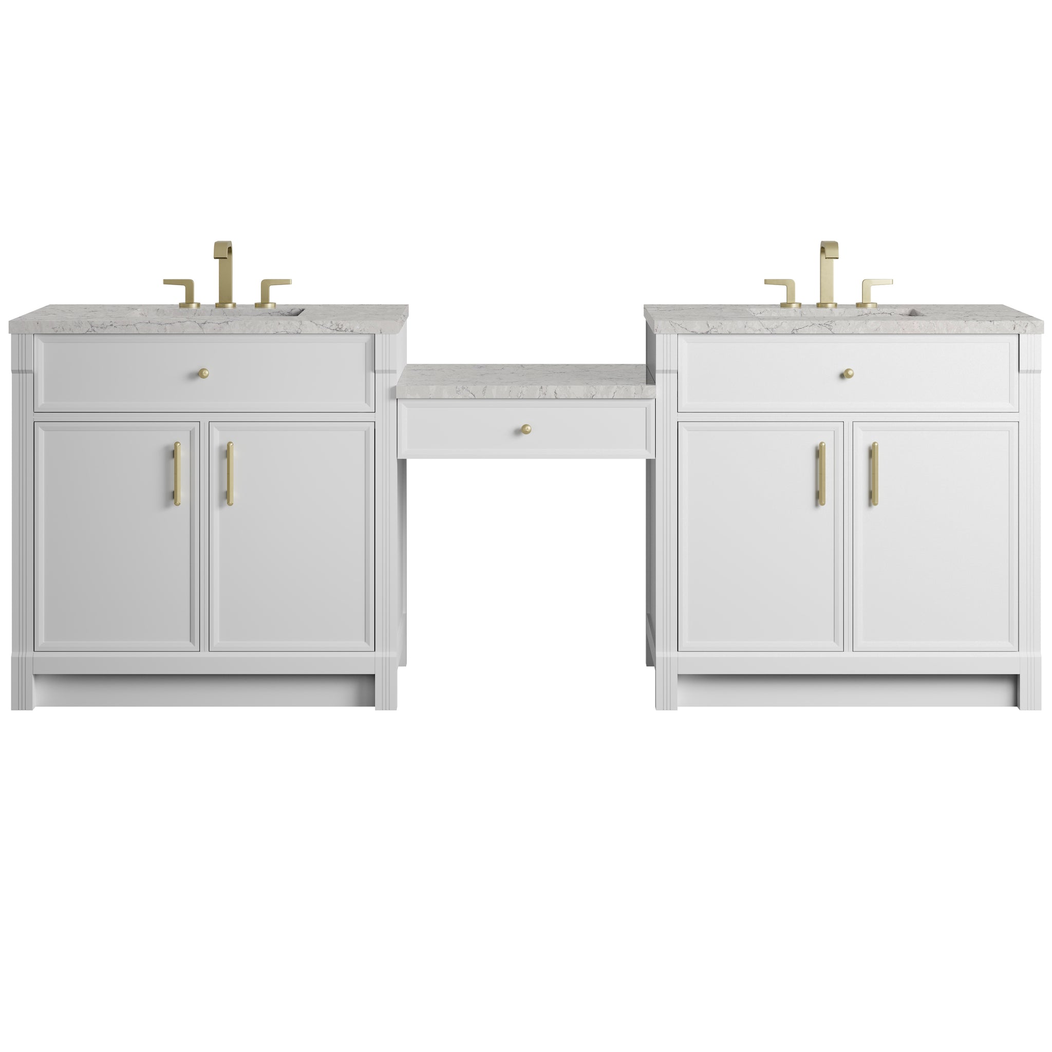 James Martin Bellshire 96" Double Bathroom Vanity, Bright White, view 31