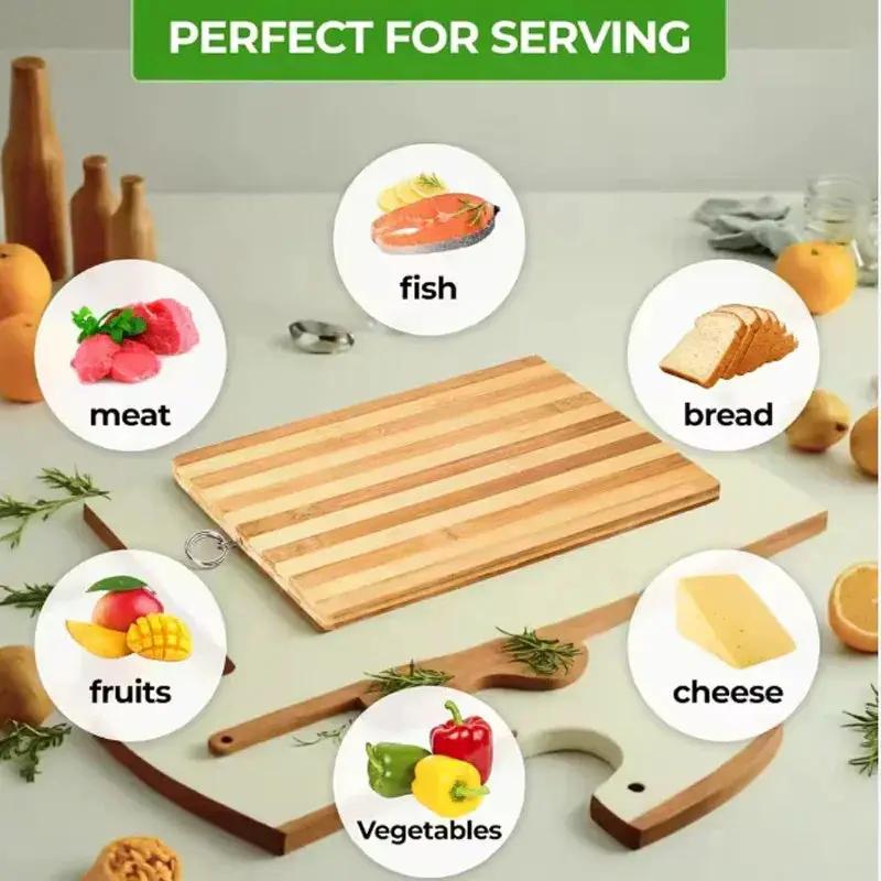 Cutting Board - Multifunctional Bamboo Wood Set by House Of Avana