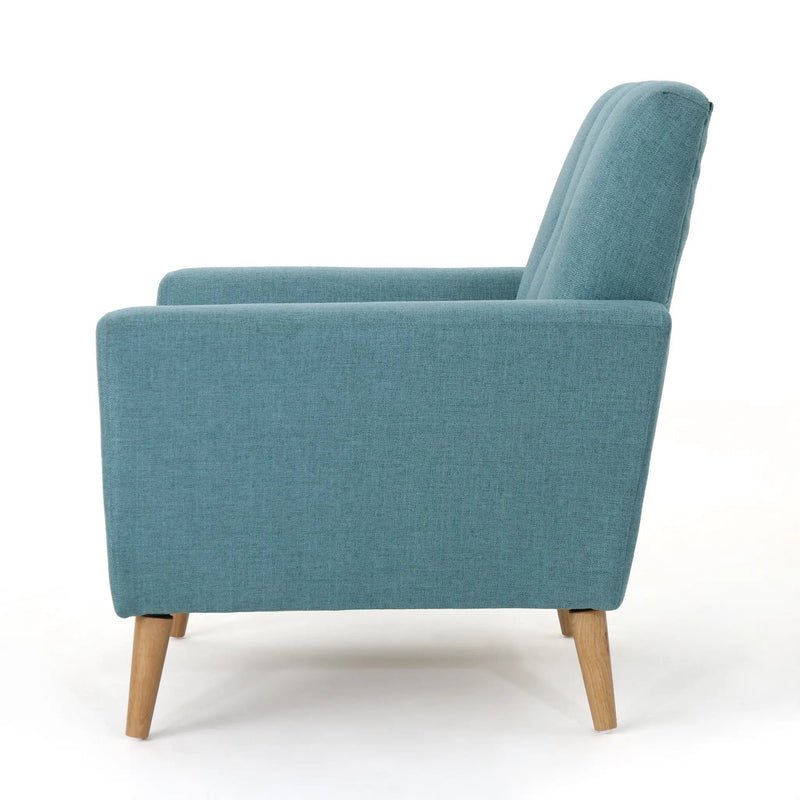 Mid Century Fabric Channel Stitch Club Chair by HouseOfZazla