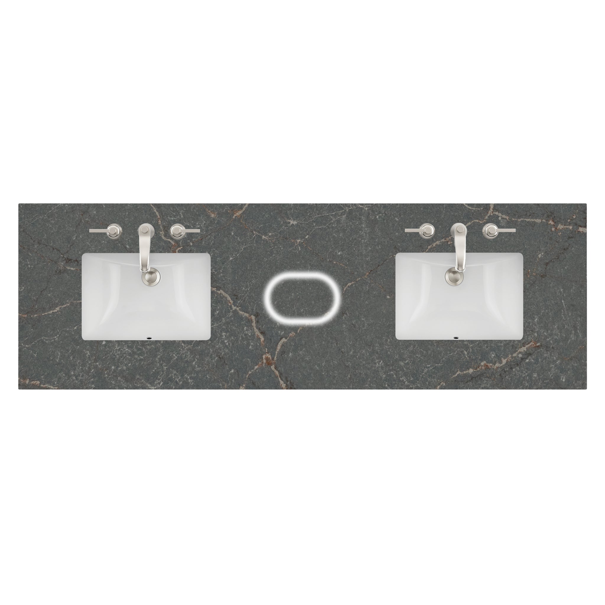 James Martin 72" Double Vanity Top with Parisien Bleu (Silestone, FreePower) countertop