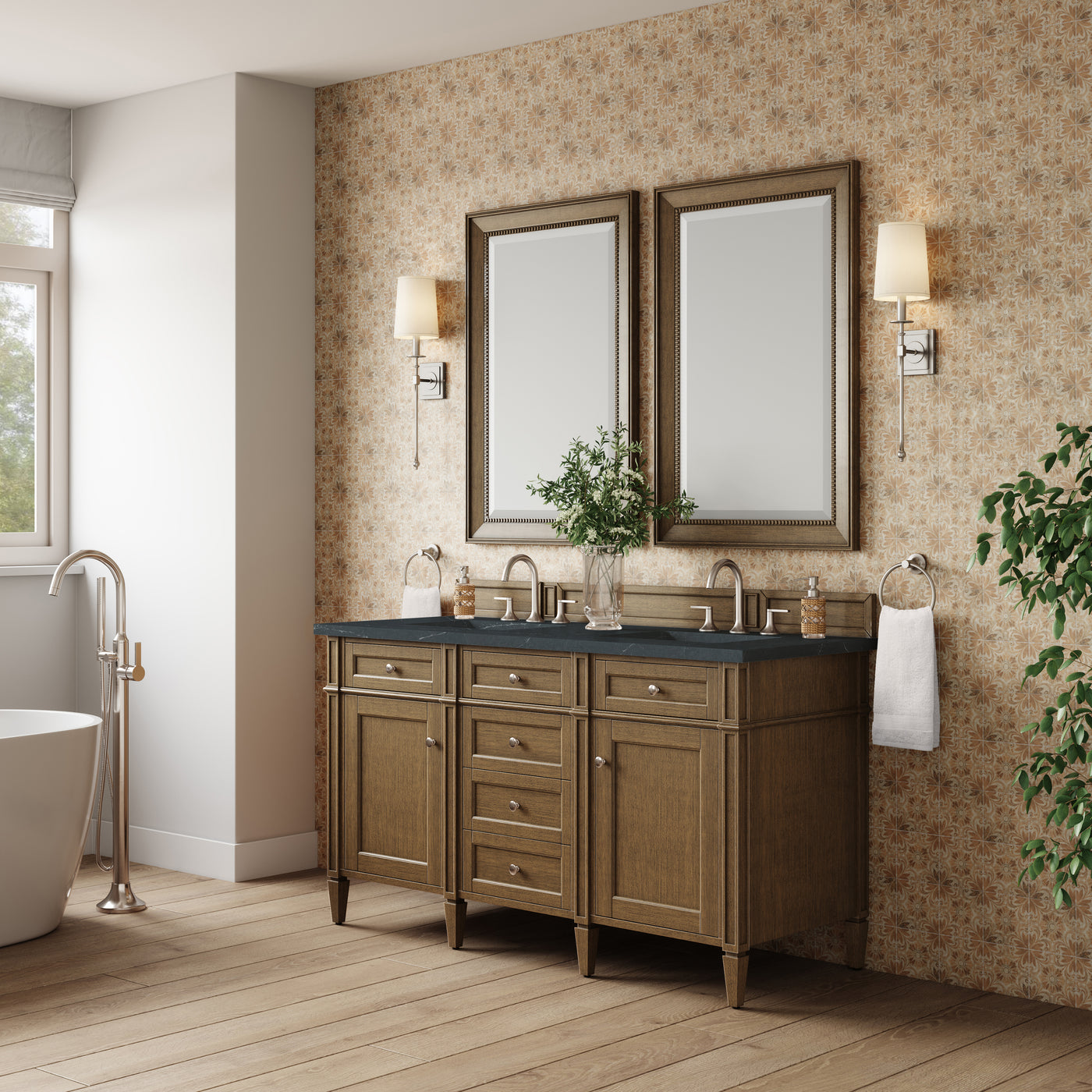 James Martin Brittany 60" Double Bathroom Vanity, Saddle Brown, view 36