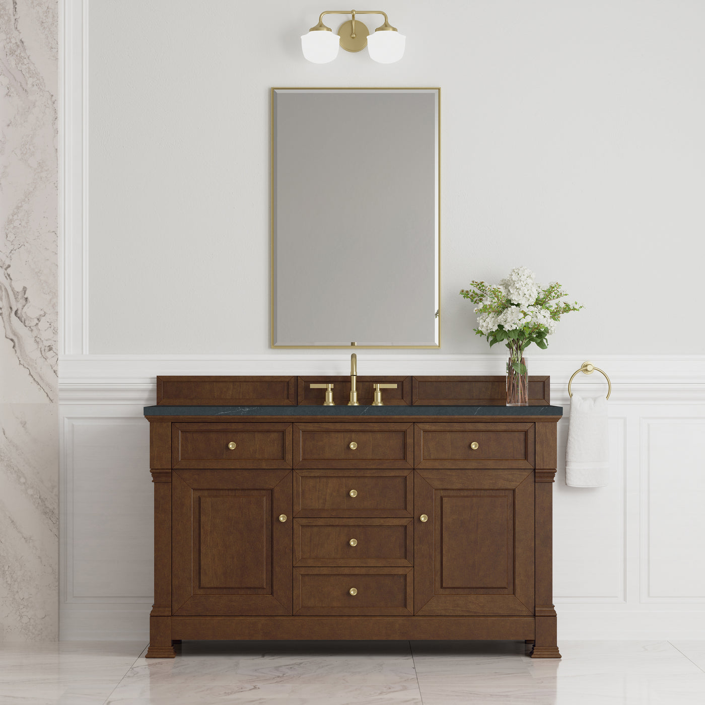 James Martin Brookfield 60" Single Bathroom Vanity, Honey Oak, view 24
