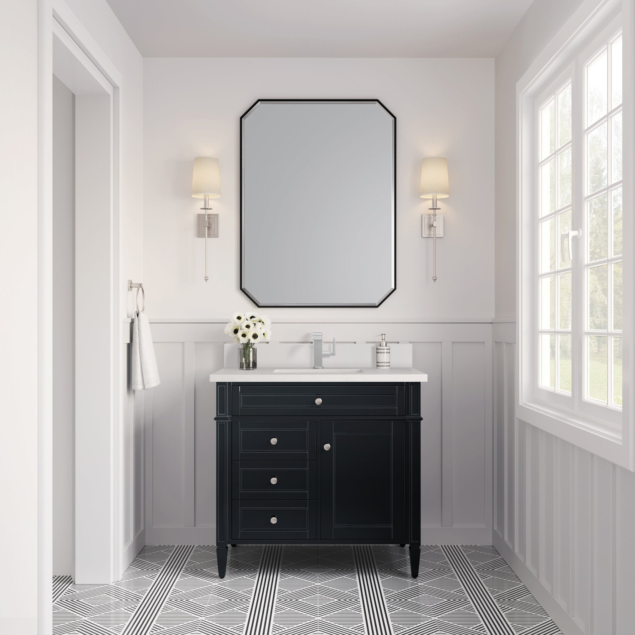 James Martin Brittany 36" Single Bathroom Vanity, Black Onyx, view 31