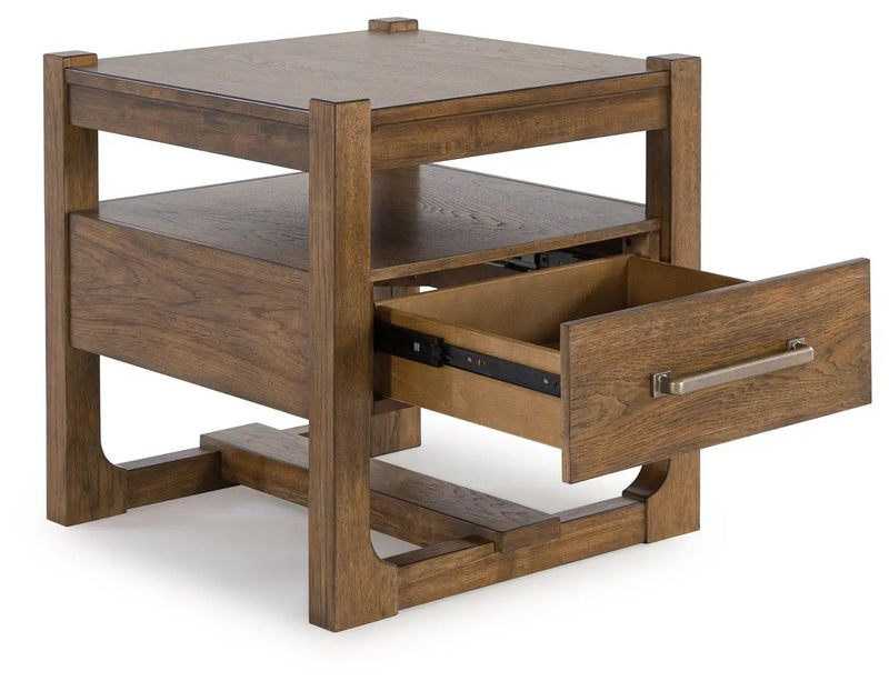 Cabalynn - Square End Table - Light Brown by Unique Piece Furniture
