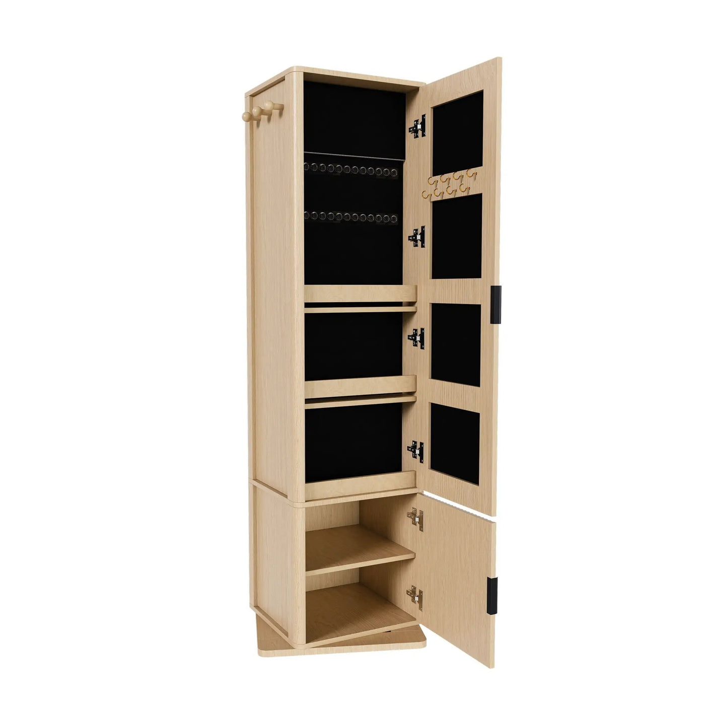 360° Rotating Makeup Cabinet With Full Length Mirror by Unique Piece Furniture
