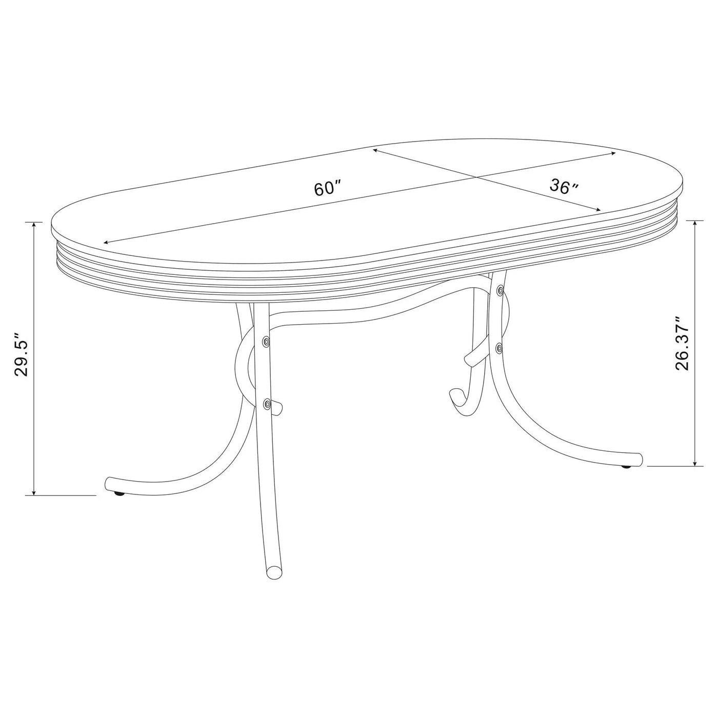 Midge - Oval Dining Table Set by HouseOfZazla