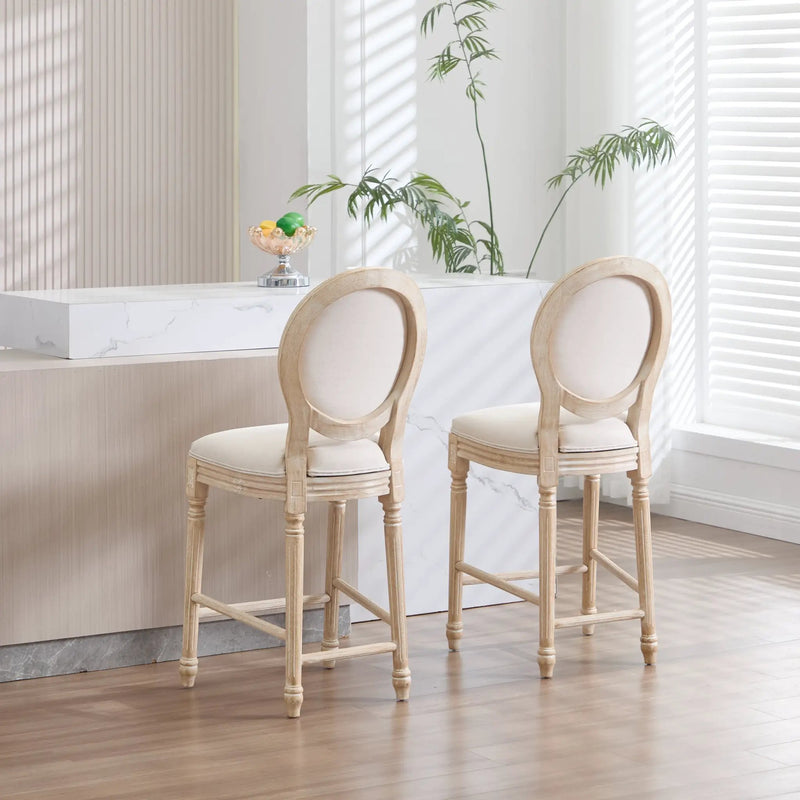 French Country 26'' Height Bar Chairs Set of 2 by HouseOfZazla