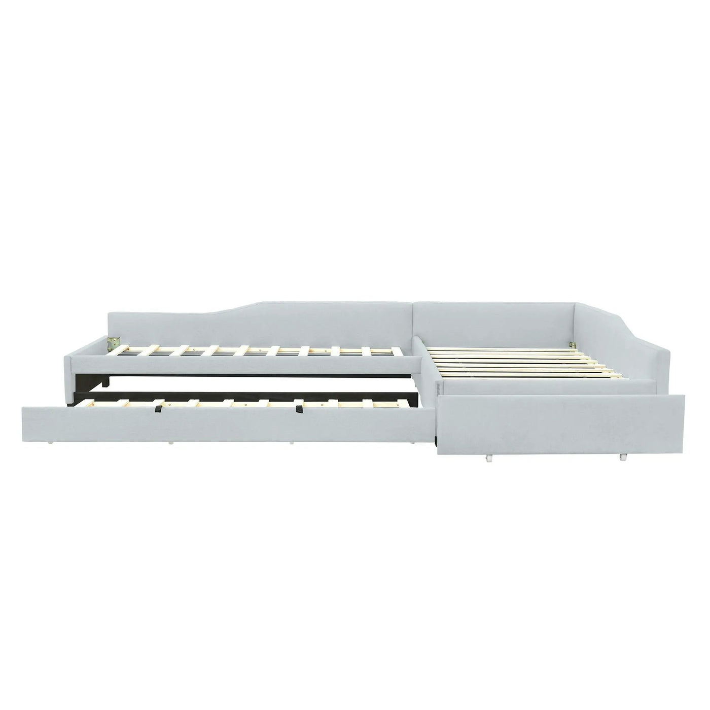 Upholstered Double Daybed With Trundle And Drawer by HouseOfZazla
