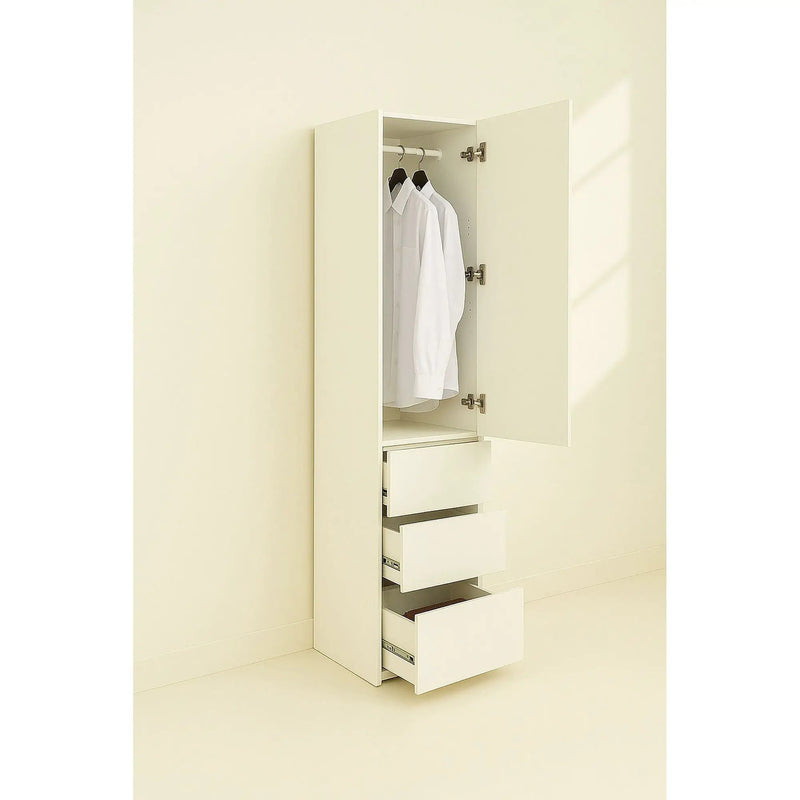 Elise - Modular Closet System With Mirror - White by HouseOfZazla