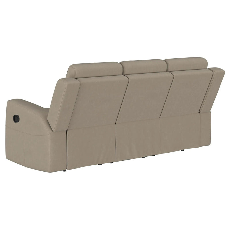 Brentwood 3-piece Upholstered Reclining Sofa Set Taupe by Unique Piece Furniture