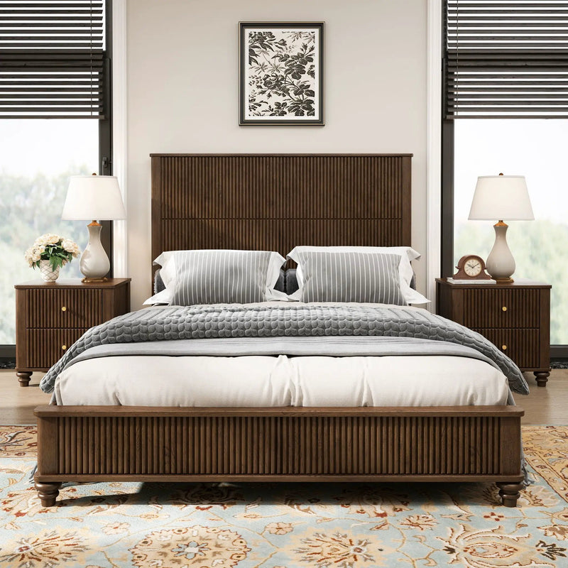 3 Piece Bedroom Set With Bed And 2 Nightstands by HouseOfZazla