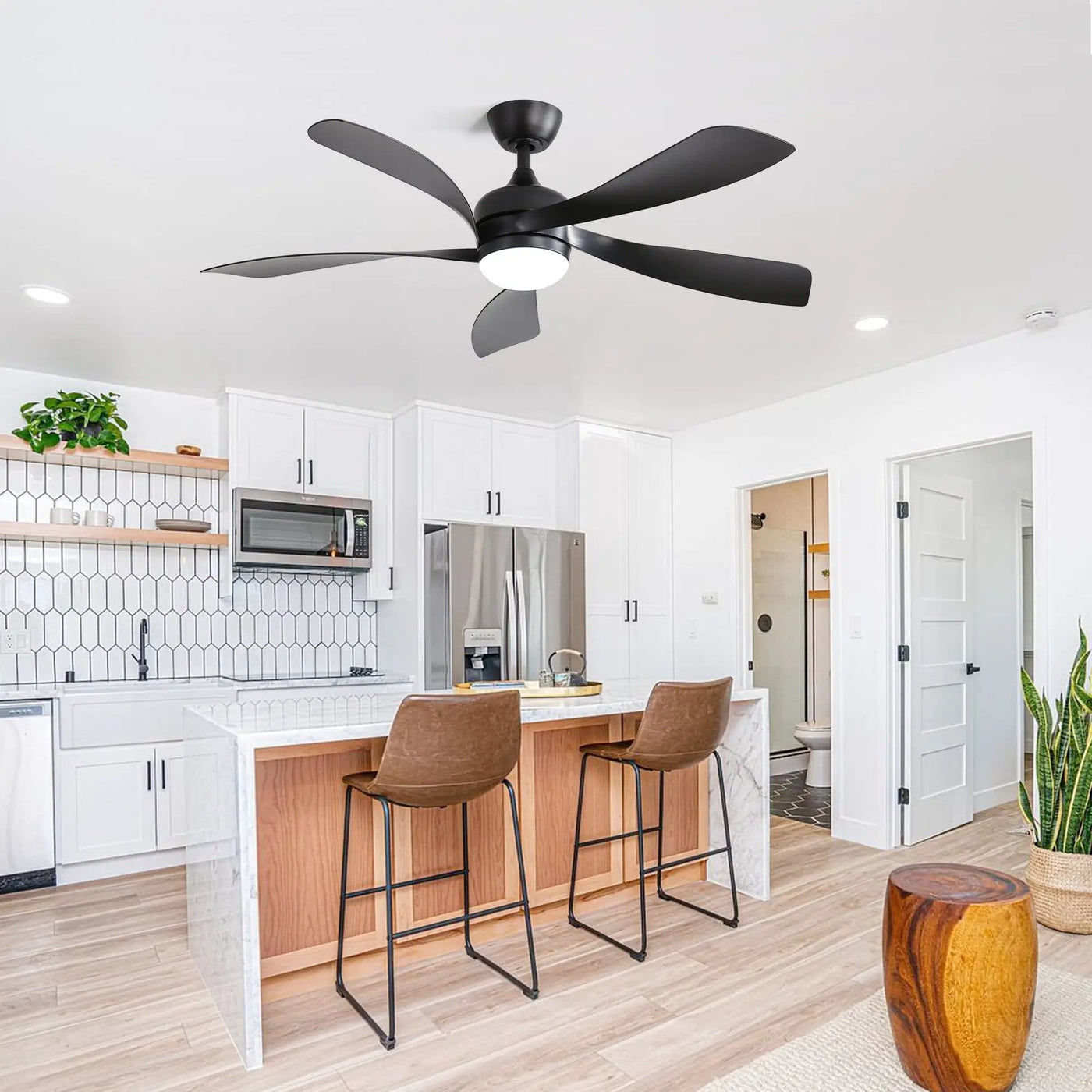 Ceiling Fan & DC Motor And Integrated Light by Unique Piece Furniture