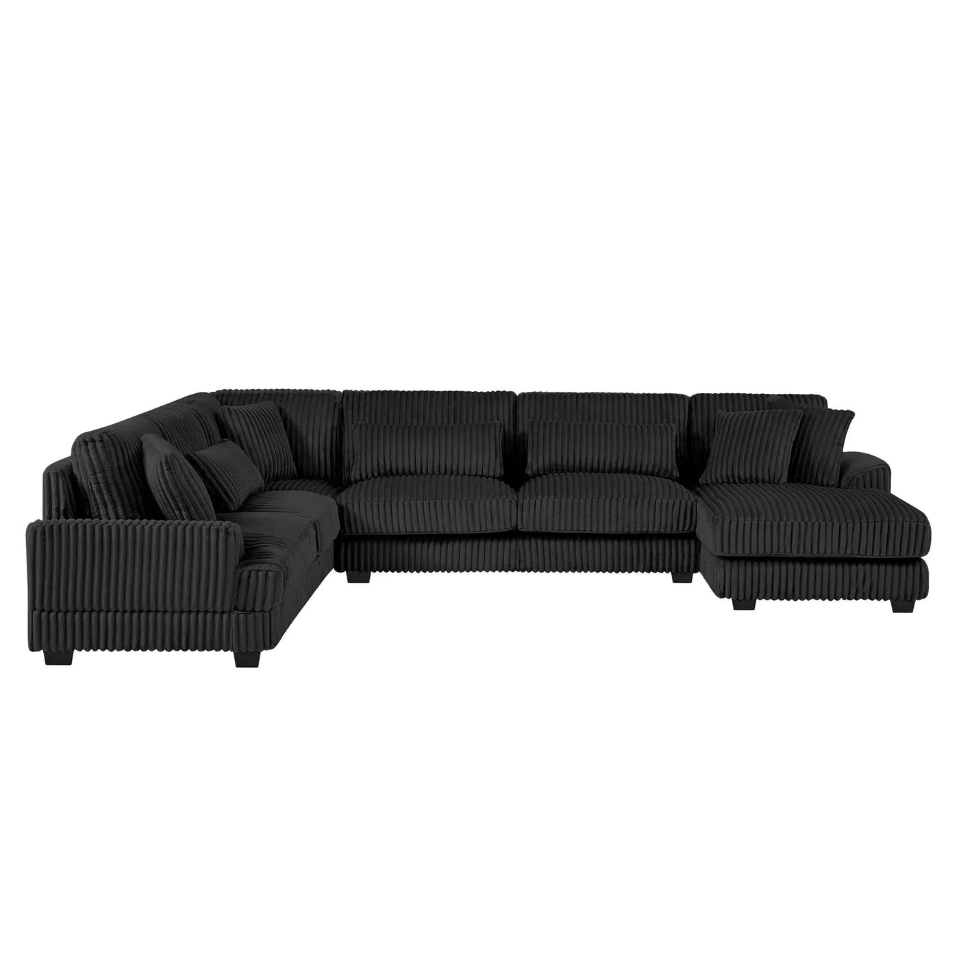 Oversized Sectional Sofa U - Shaped Sofa Couch Modern Sofa Upholstered In Soft With A Chaise Lounge For Living Room by Unique Piece Furniture
