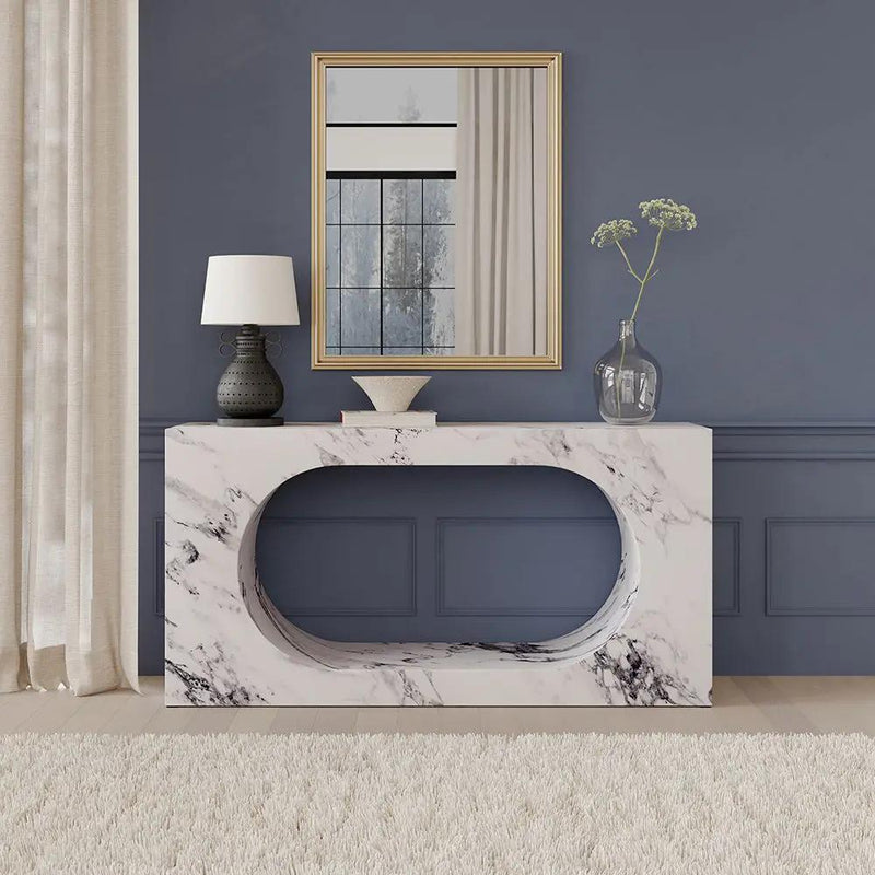 Fritzy - 59" Console Table - Engineered Stone by Unique Piece Furniture