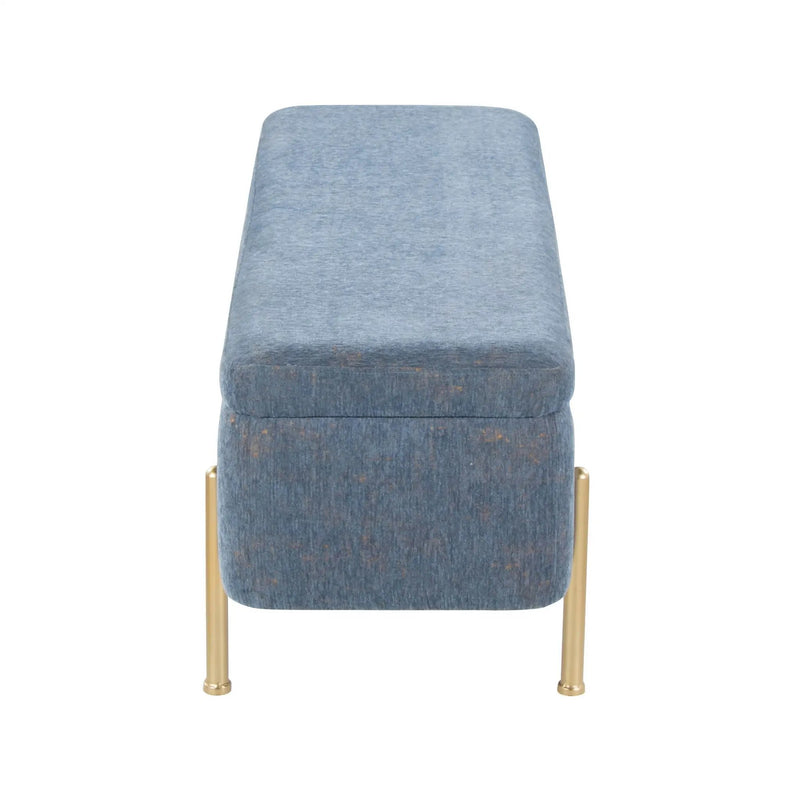 Daniella - Contemporary Bench - Gold / Blue by HouseOfZazla