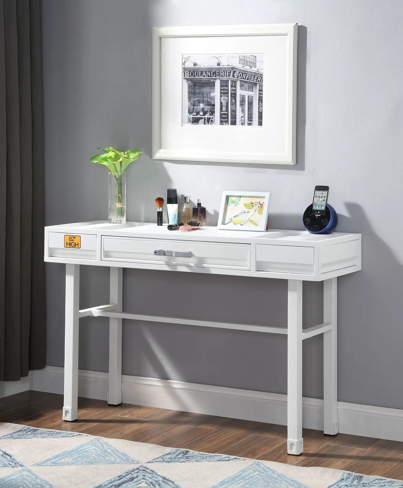 Cargo Vanity Desk With Functional Storage by HouseOfZazla