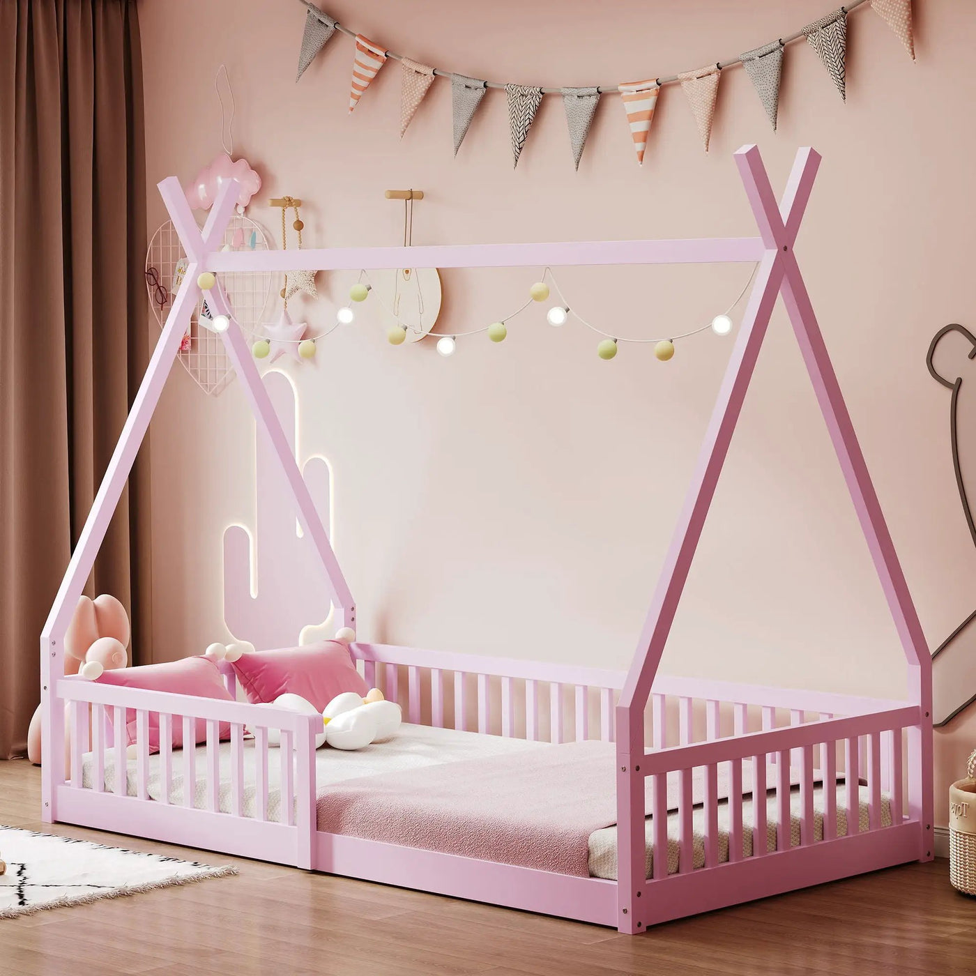 House Shaped Design Bed With Fence by Unique Piece Furniture
