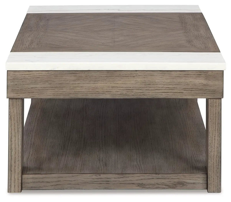 Loyaska - Lift Top Cocktail Table - Grayish Brown / White by Unique Piece Furniture