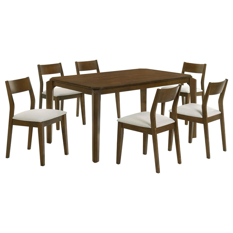 Almonte 7-piece 59-inch Rectangular Dining Set Dark Brown by Unique Piece Furniture