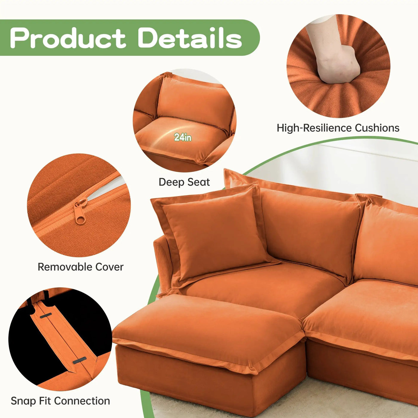 Slip-Covered Armchair with Cushions by HouseOfZazla