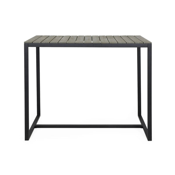 Ernesto Outdoor Industrial Acacia Wood Bar Table