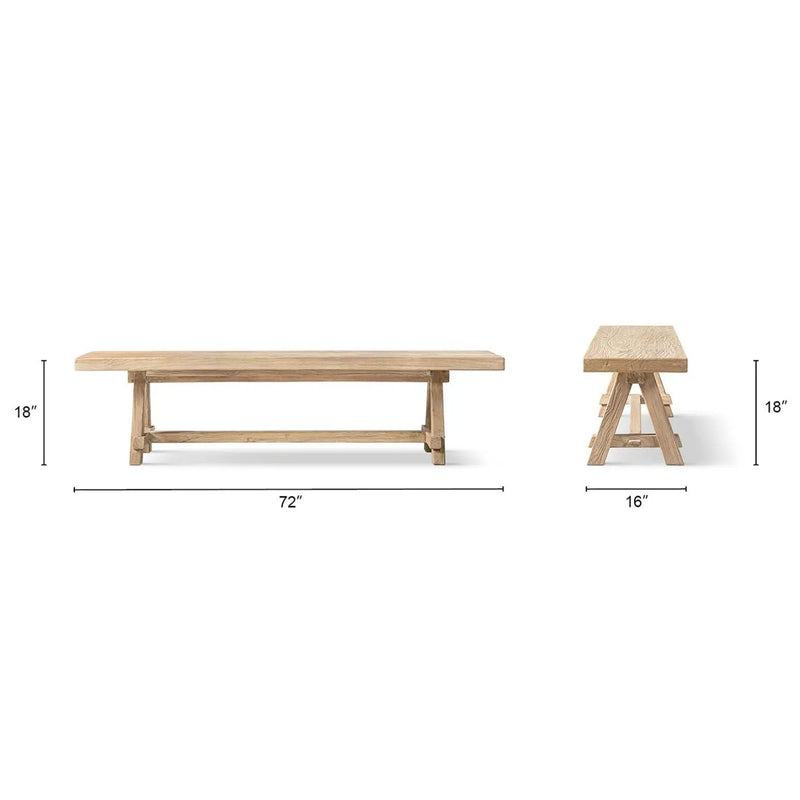 Hawthorne - Dining Bench - Natural by HouseOfZazla