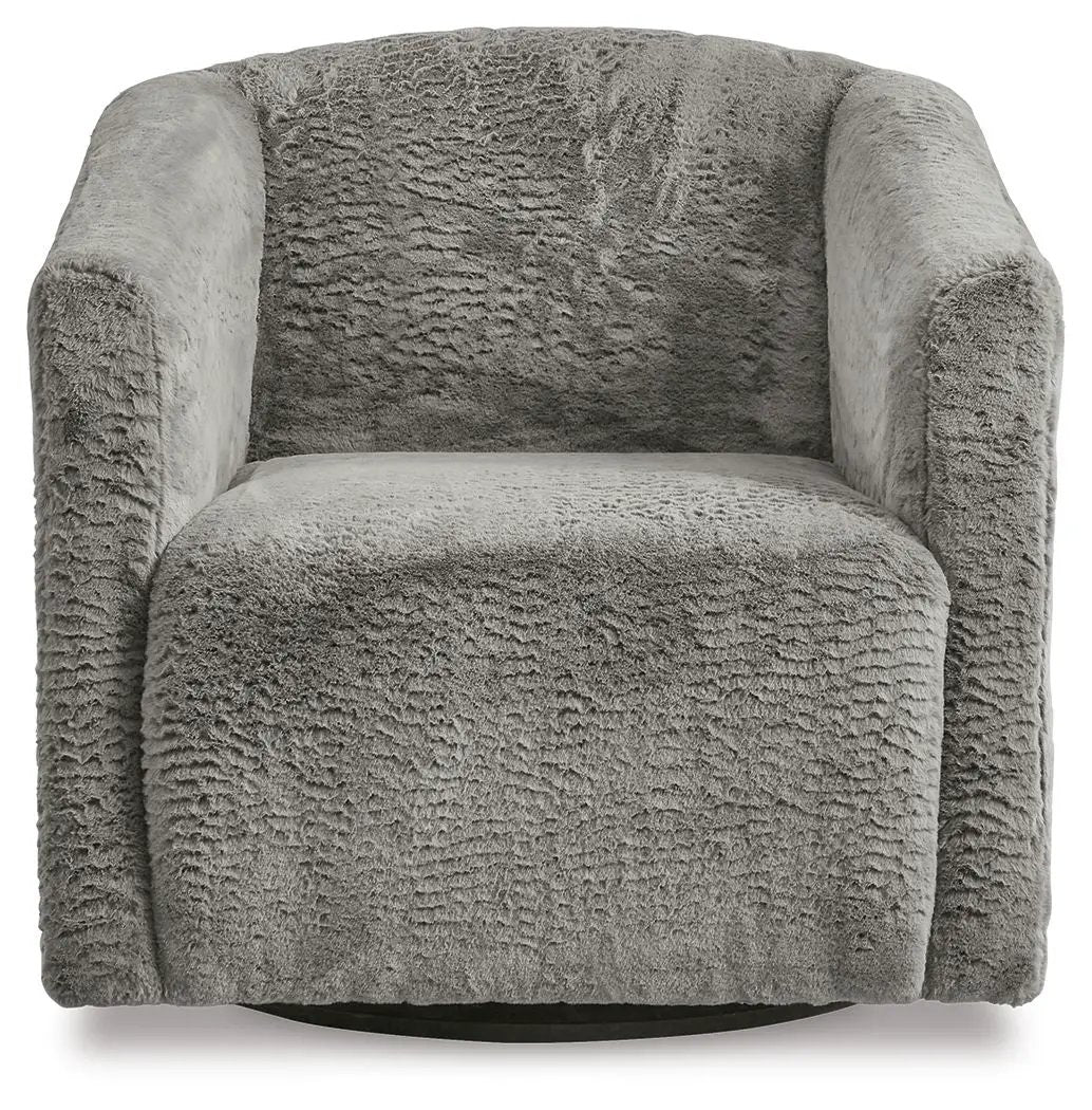 Bramner - Swivel Accent Chair - Charcoal by Unique Piece Furniture