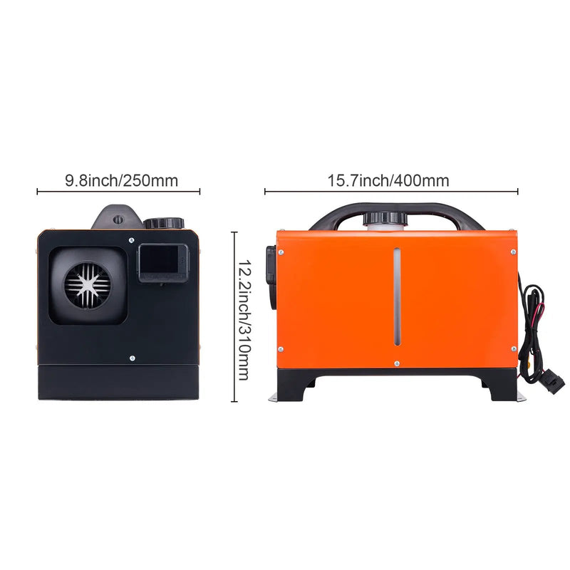 Diesel Air Heater All-in-one 12V 5KW with LCD Remote Control by HouseOfZazla