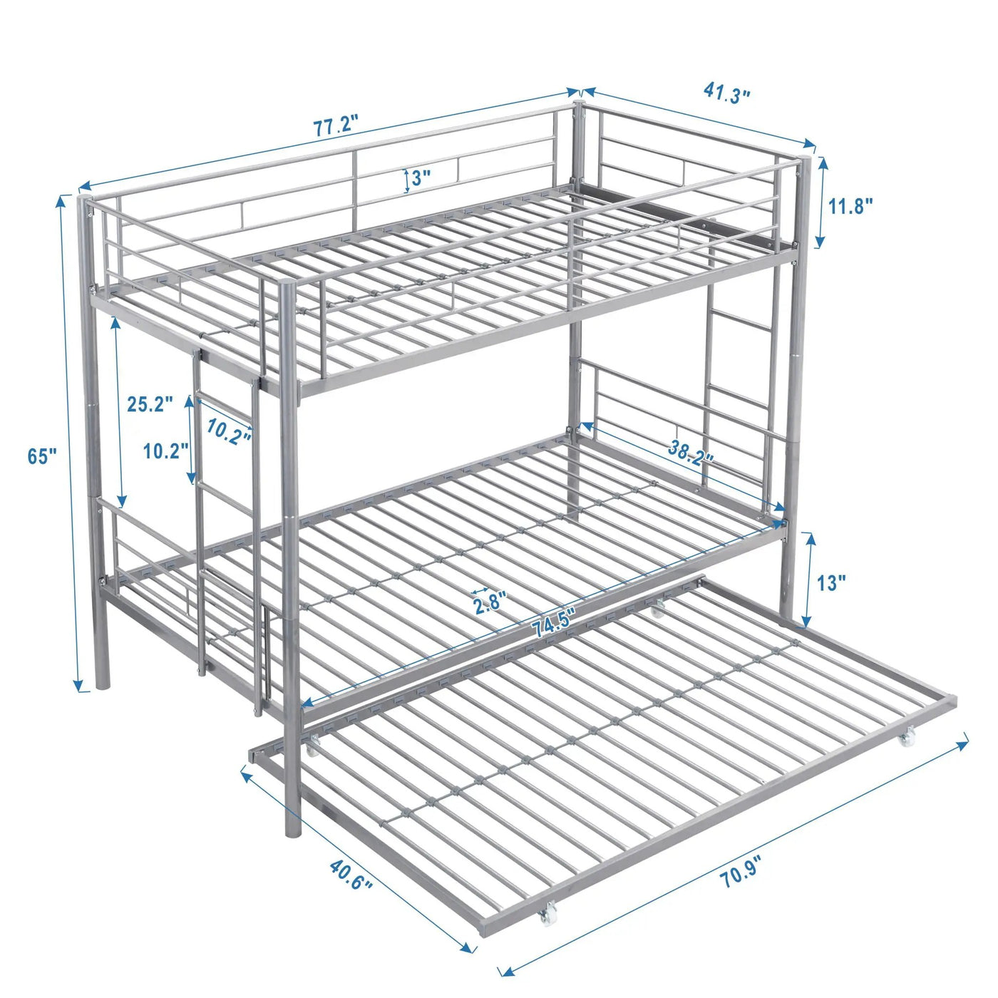 Bunk Bed With Trundle by Unique Piece Furniture