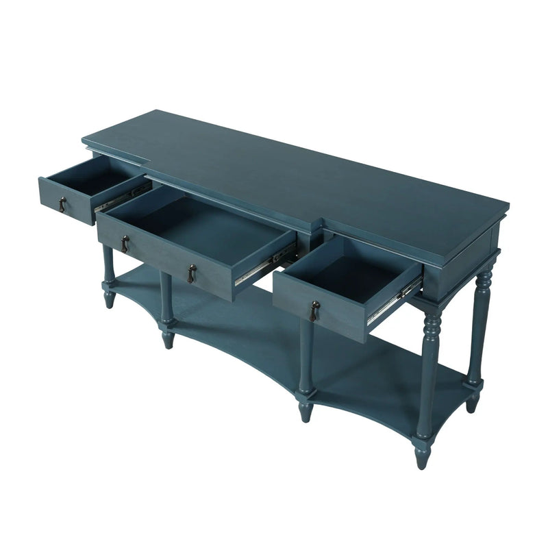 Retro Console Table With 3 Soft Close Drawers by HouseOfZazla