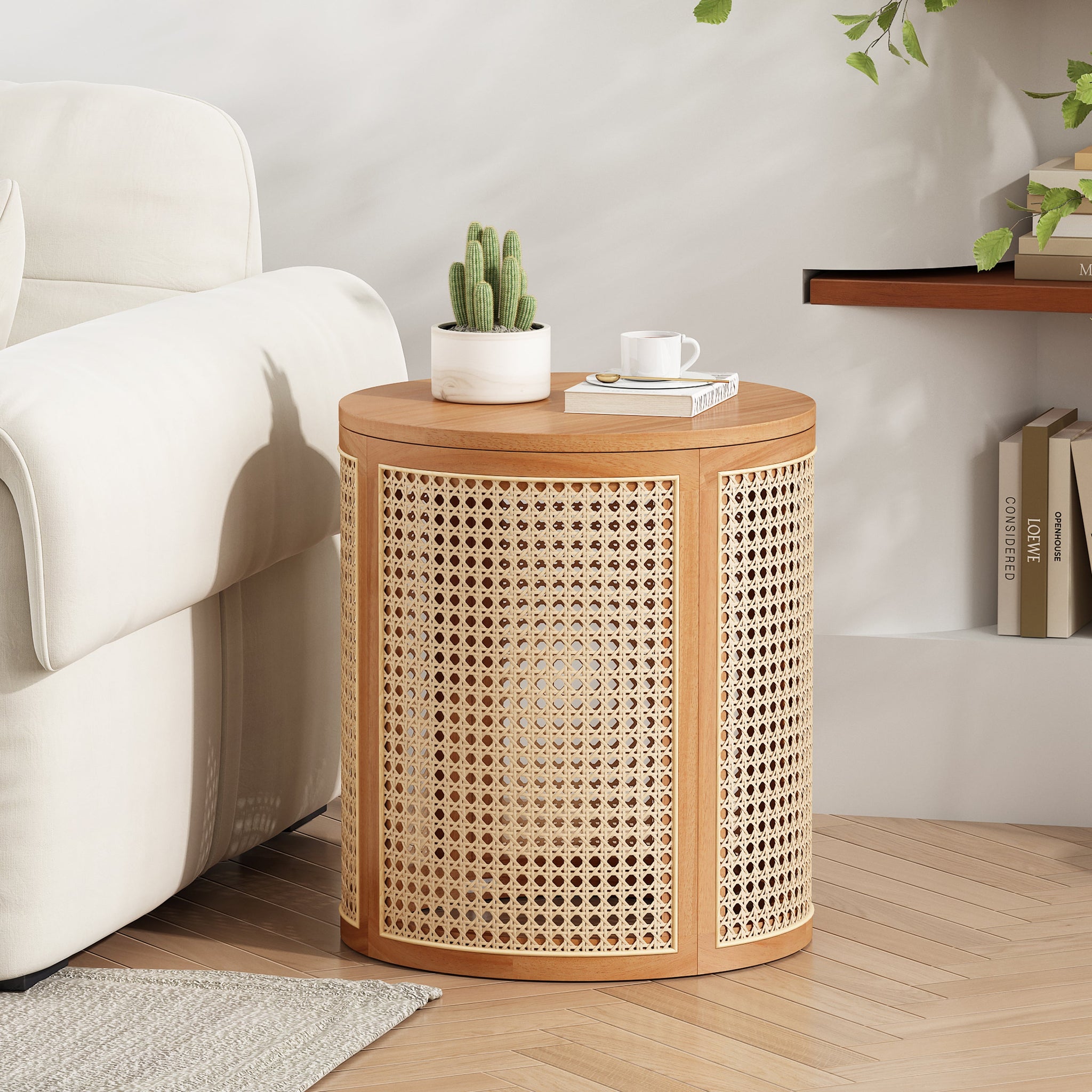 Rubber Solid Wood Side Table by BLAKHOM