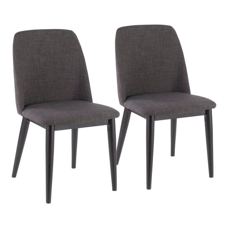 Tintori - Contemporary Dining Chair (Set of 2) - Charcoal by HouseOfZazla