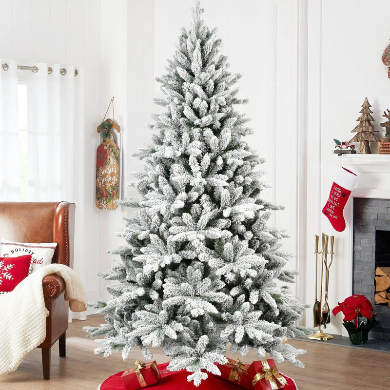 7ft Flocked Christmas Tree with 1514 Tips by HouseOfZazla