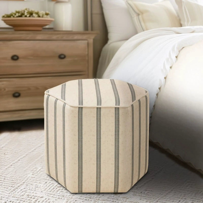 Accent Ottoman Printed Stripe by Unique Piece Furniture