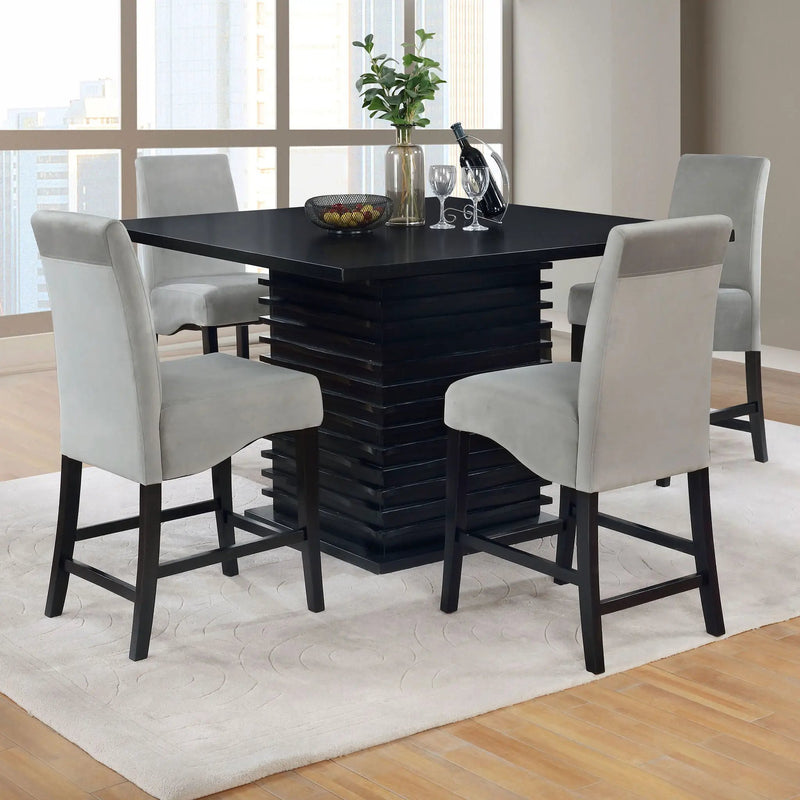 Stanton 5-piece Square Counter Height Dining Table Set Grey by Unique Piece Furniture