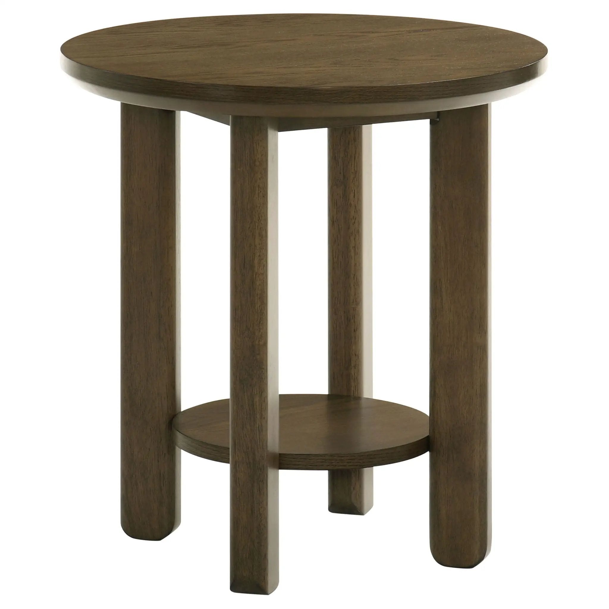 Ottowa 2-piece Round Wood Coffee Table Set Brown by Unique Piece Furniture