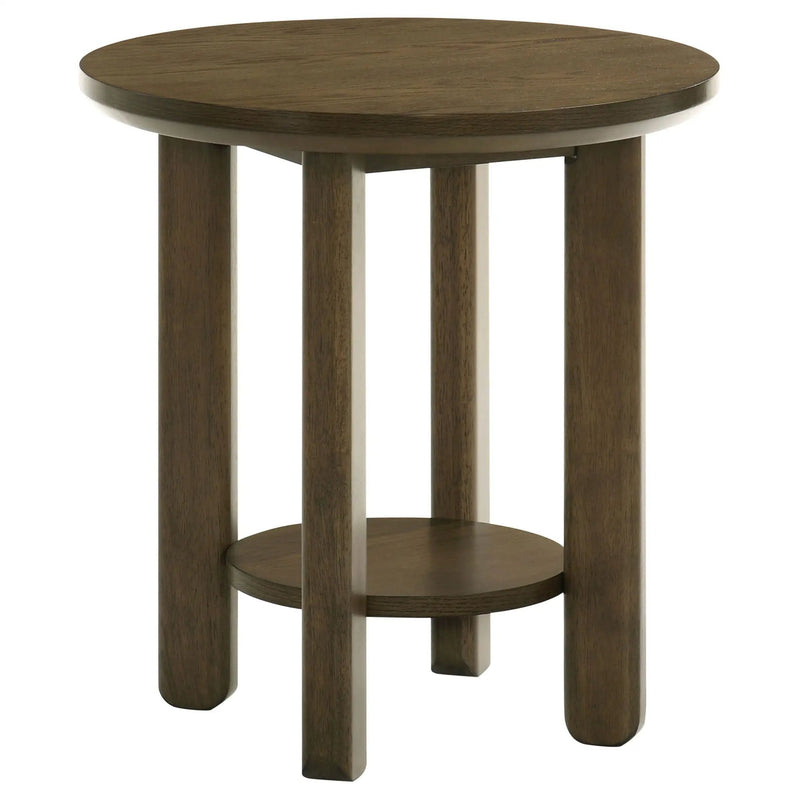 Ottowa 2-piece Round Wood Coffee Table Set Brown by Unique Piece Furniture